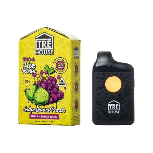 Pluma-de-Wax-Tre-House-3.5G-Live-Rosin-THCA TRE House 3.5G Live Rosin THCA